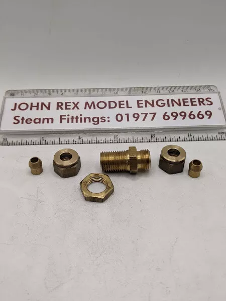 1/4 BSP 1/4 Pipe Bulkhead Connector for Live Steam Engine - Image 3