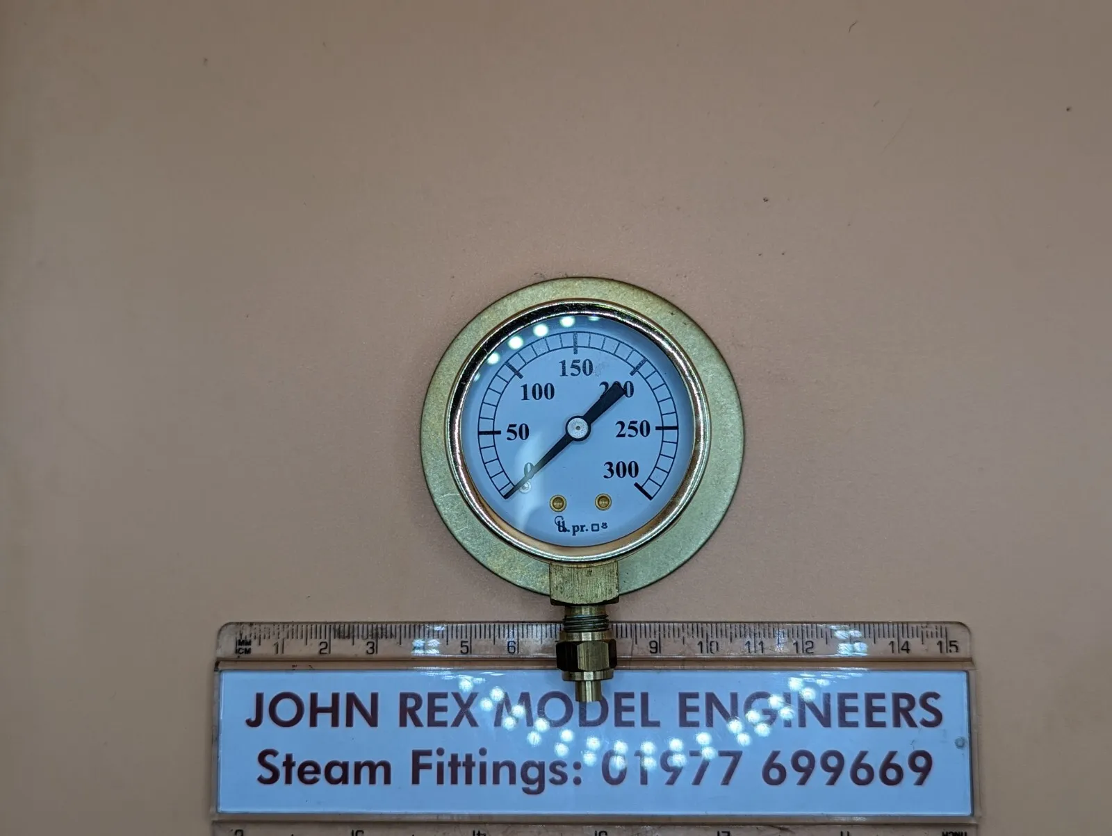 2" Diameter Flanged 1/8 BSP Pressure Gauge for Steam Engine - Image 5