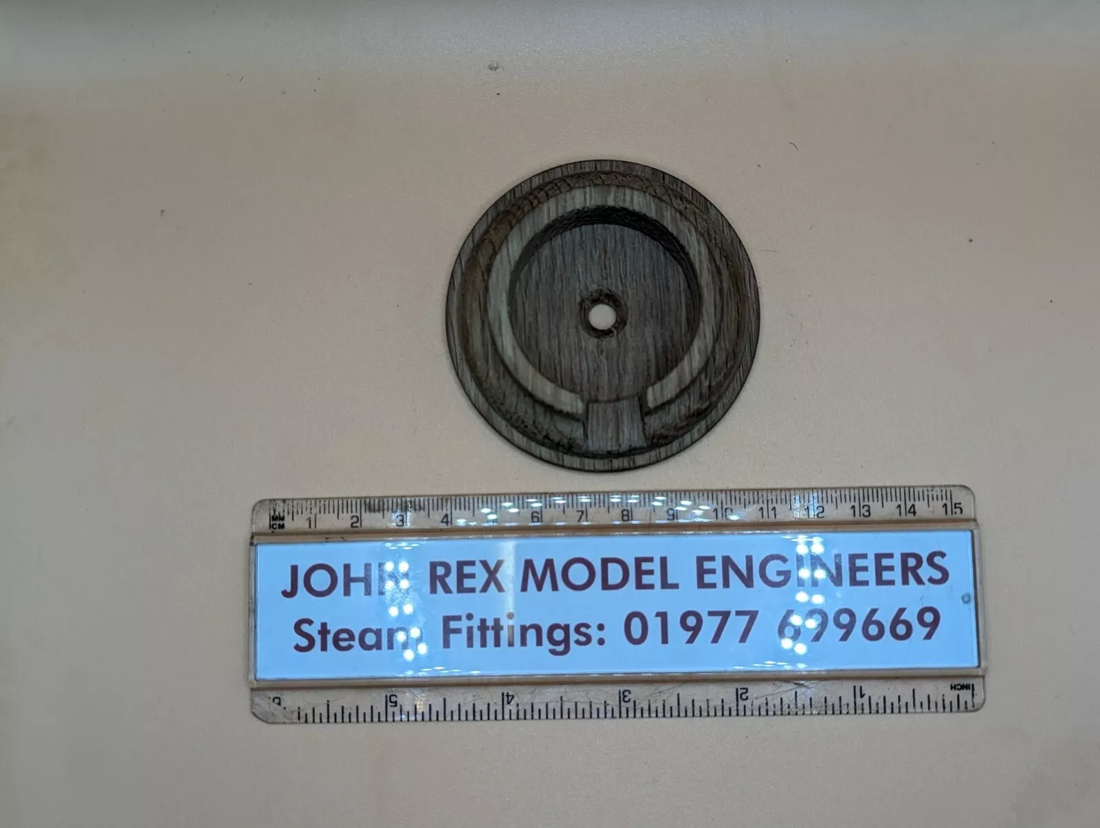 American Oak 4" Scale Pressure Gauge Mount for Live Steam Engine - Image 3